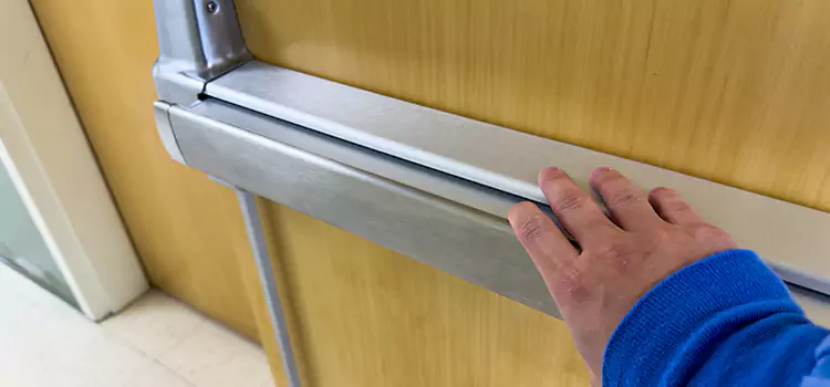 Installing a Push Bar on a Door Round Lake Beach